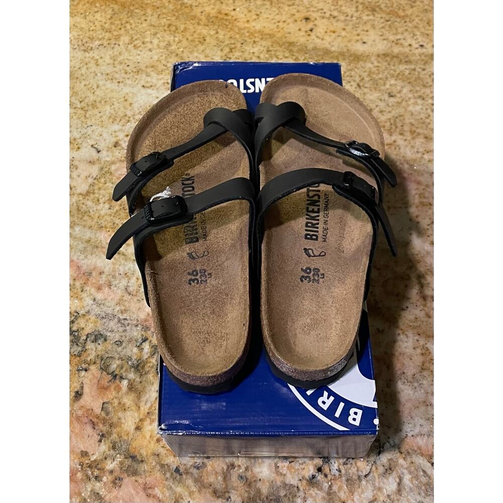 NWT/NIB Mayari Birko-Flor Black Sandals EU 36/Women’s 5 - Picture 5 of 6